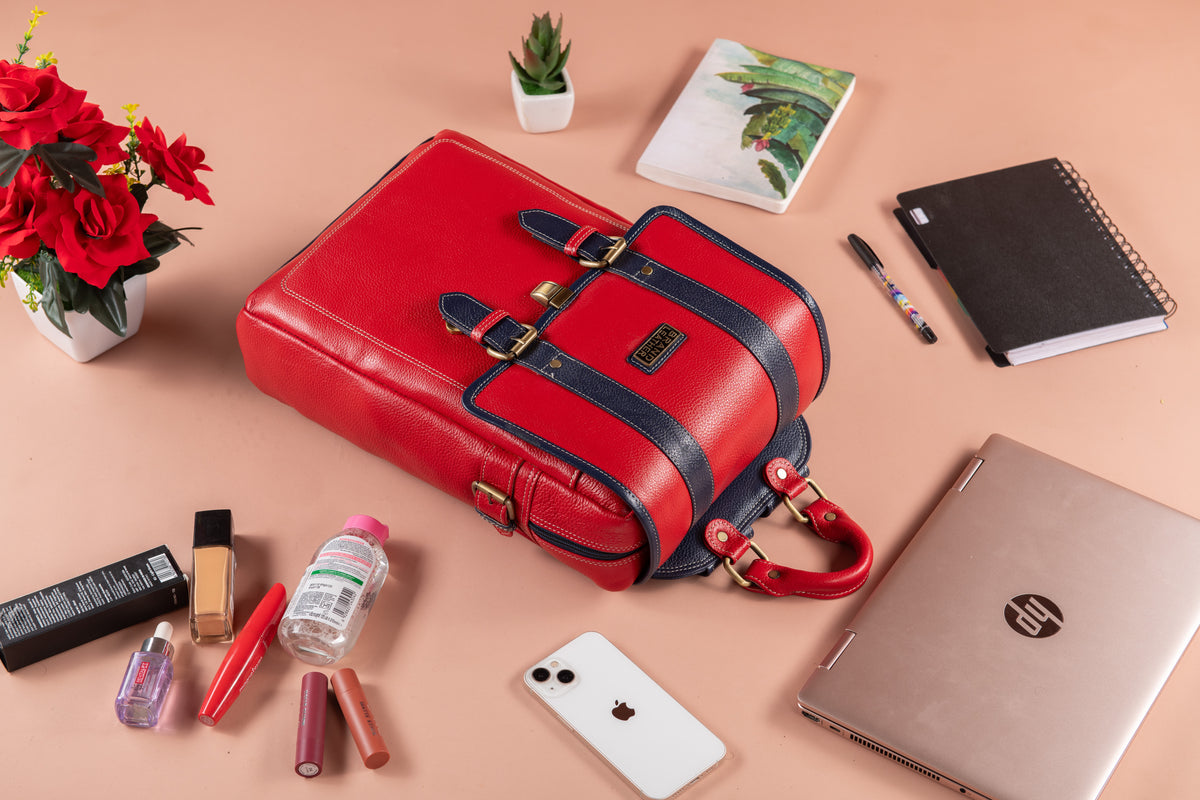 BRAND LEATHER Genuine Leather 14, 15.6 Inch Laptop Backpack For Use Office|Travel|Scahool|College Unisex