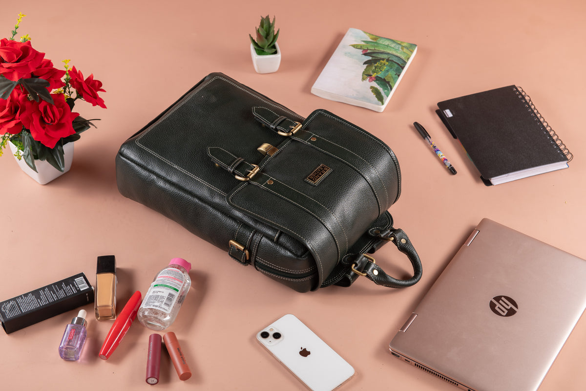 BRAND LEATHER Genuine Leather 14, 15.6 Inch Laptop Backpack For Use Office|Travel|Scahool|College Unisex