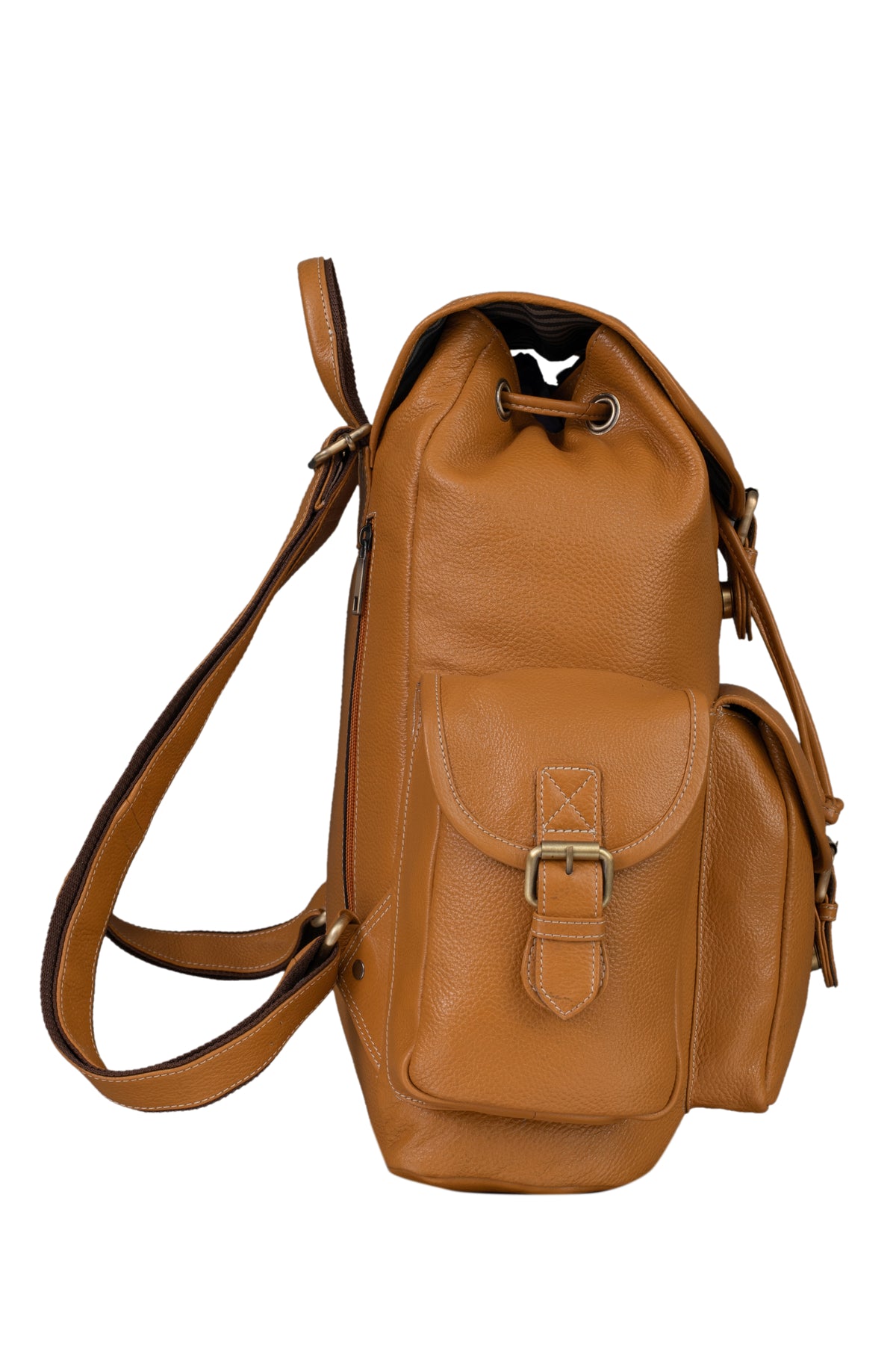 BRAND LEATHER Genuine Leather 15.6 inch Laptop Backpack Casual Daypack for Travel Business Outdoor and More Unisex