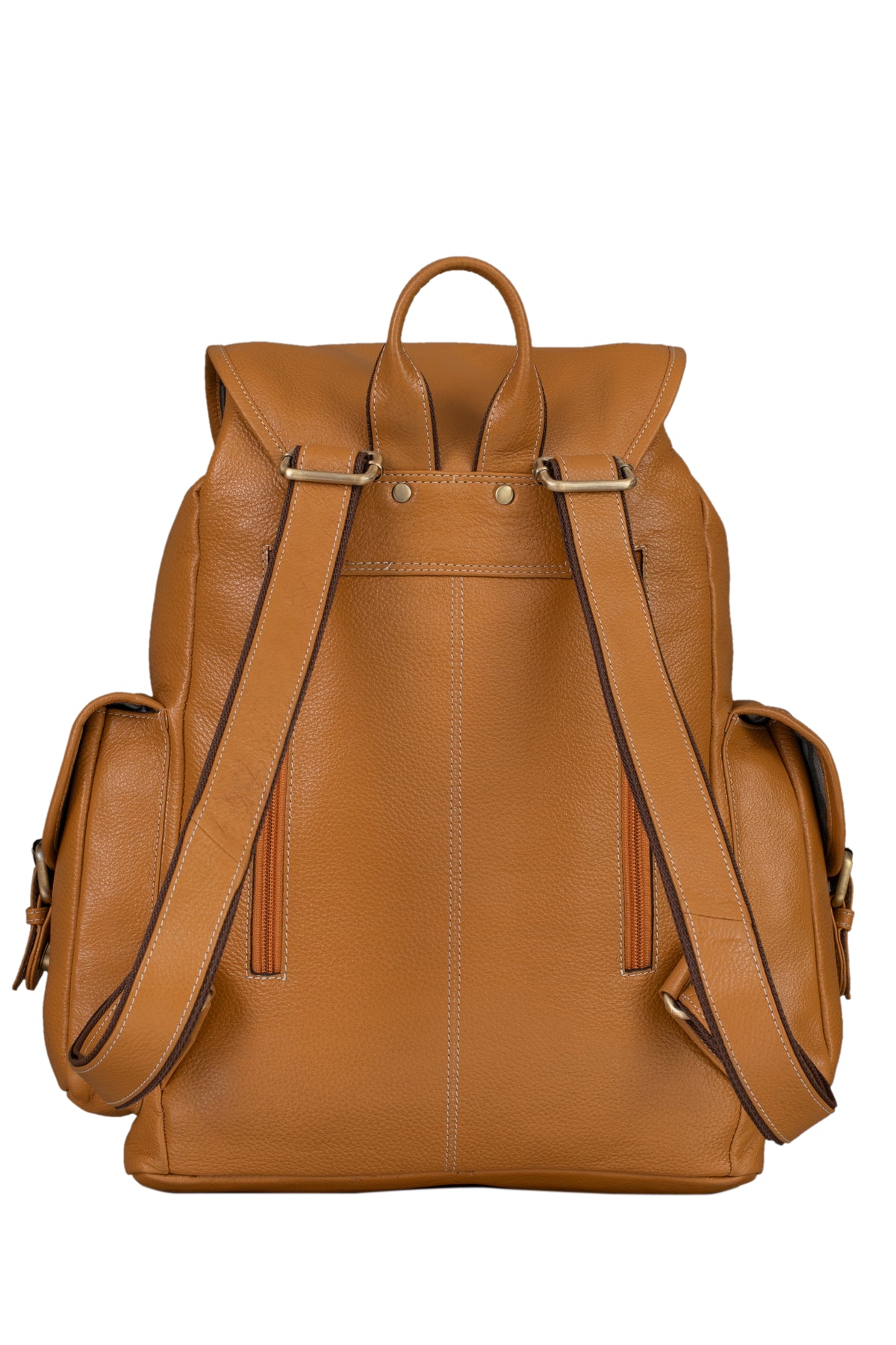 BRAND LEATHER Genuine Leather 15.6 inch Laptop Backpack Casual Daypack for Travel Business Outdoor and More Unisex