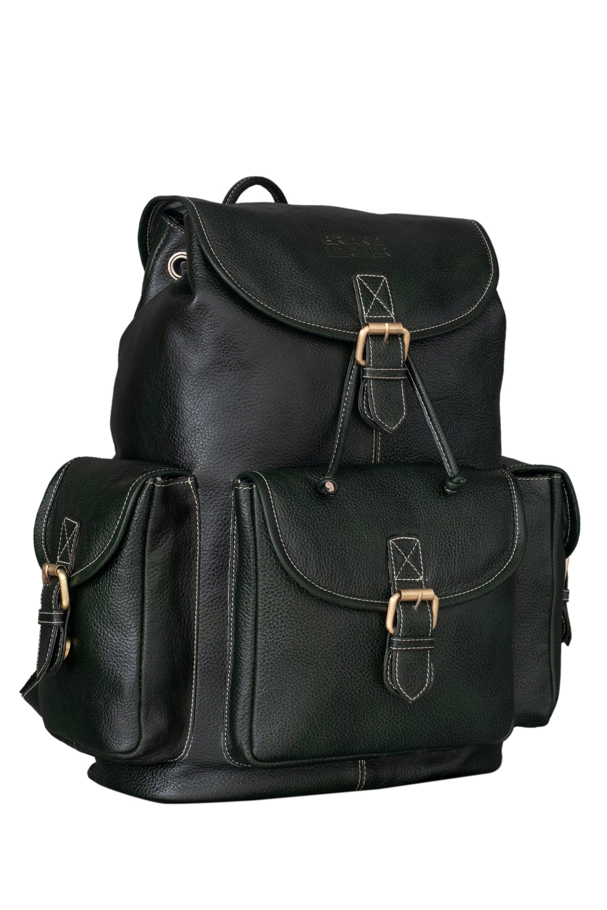 BRAND LEATHER Genuine Leather 15.6 inch Laptop Backpack Casual Daypack for Travel Business Outdoor and More Unisex