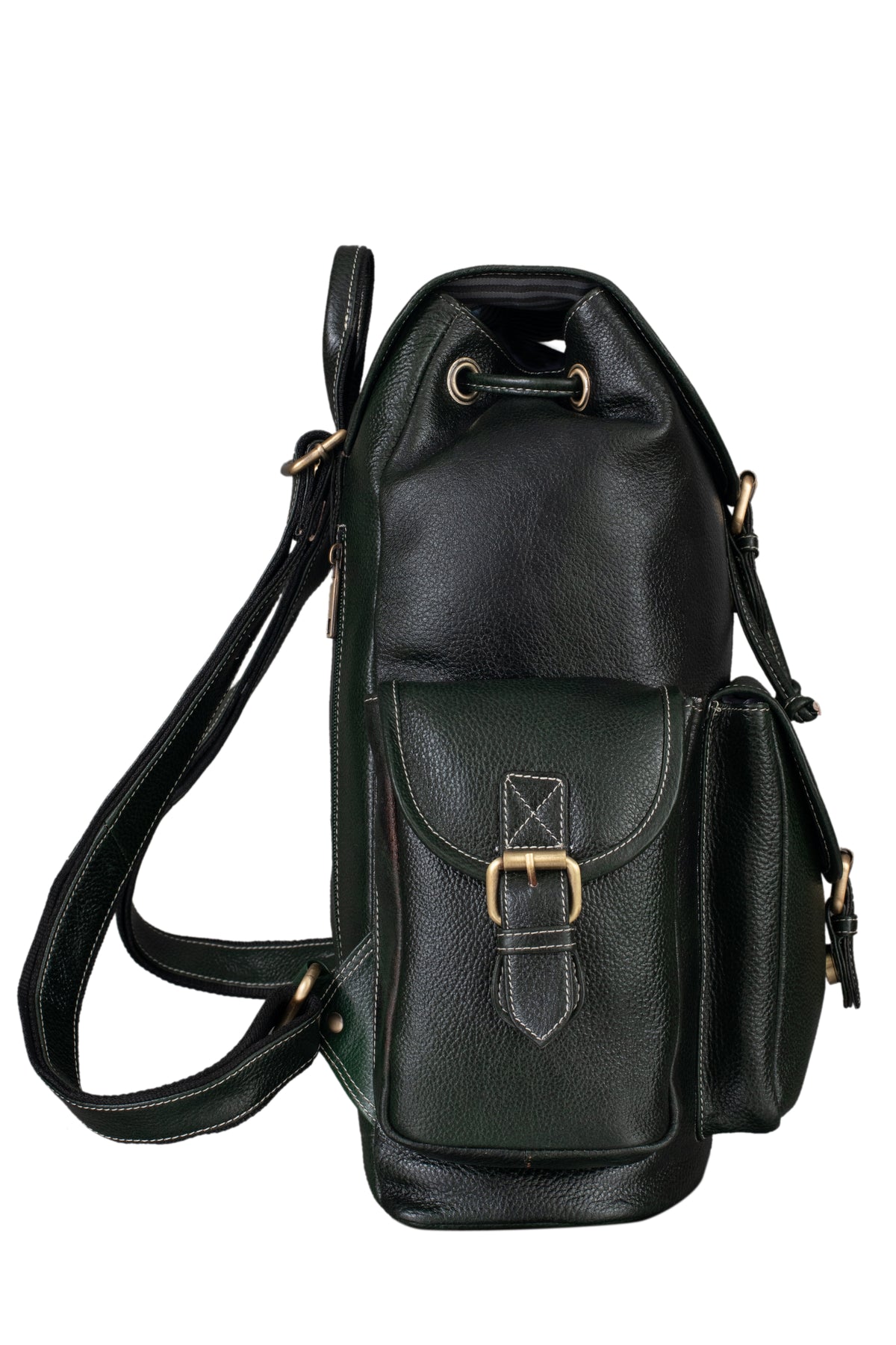 BRAND LEATHER Genuine Leather 15.6 inch Laptop Backpack Casual Daypack for Travel Business Outdoor and More Unisex