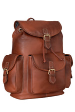 BRAND LEATHER Genuine Leather 15.6 inch Laptop Backpack Casual Daypack for Travel Business Outdoor and More Unisex