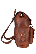 BRAND LEATHER Genuine Leather 15.6 inch Laptop Backpack Casual Daypack for Travel Business Outdoor and More Unisex