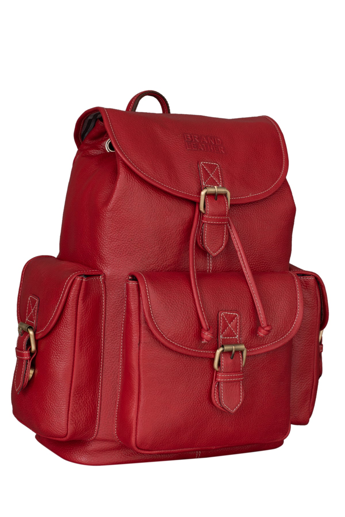 BRAND LEATHER Genuine Leather 15.6 inch Laptop Backpack Casual Daypack for Travel Business Outdoor and More Unisex