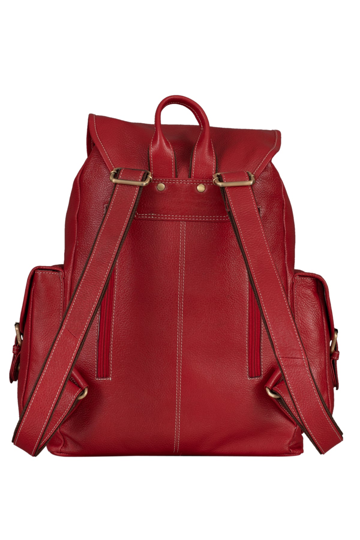 BRAND LEATHER Genuine Leather 15.6 inch Laptop Backpack Casual Daypack for Travel Business Outdoor and More Unisex