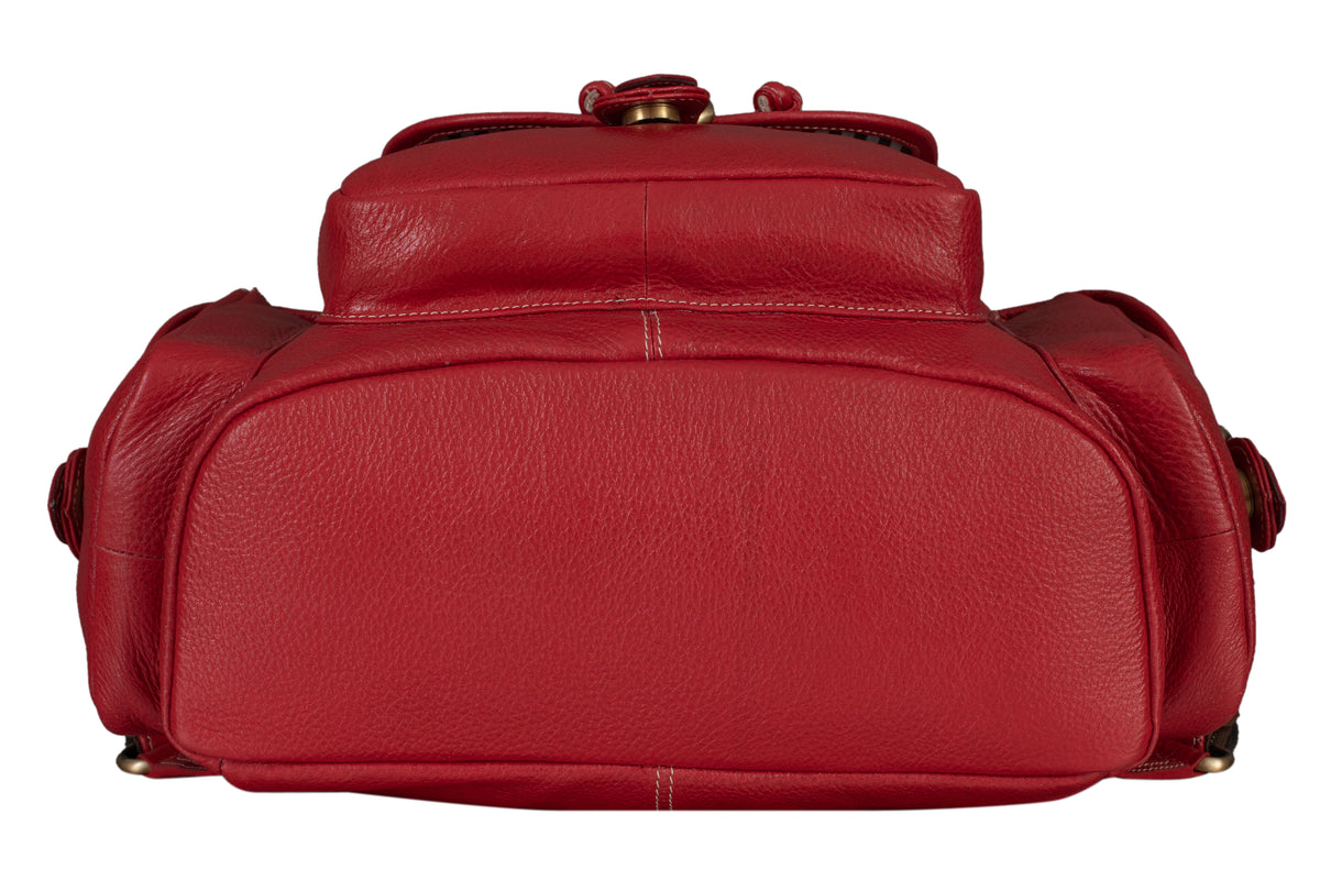 BRAND LEATHER Genuine Leather 15.6 inch Laptop Backpack Casual Daypack for Travel Business Outdoor and More Unisex