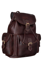 BRAND LEATHER Genuine Leather 15.6 inch Laptop Backpack Casual Daypack for Travel Business Outdoor and More Unisex