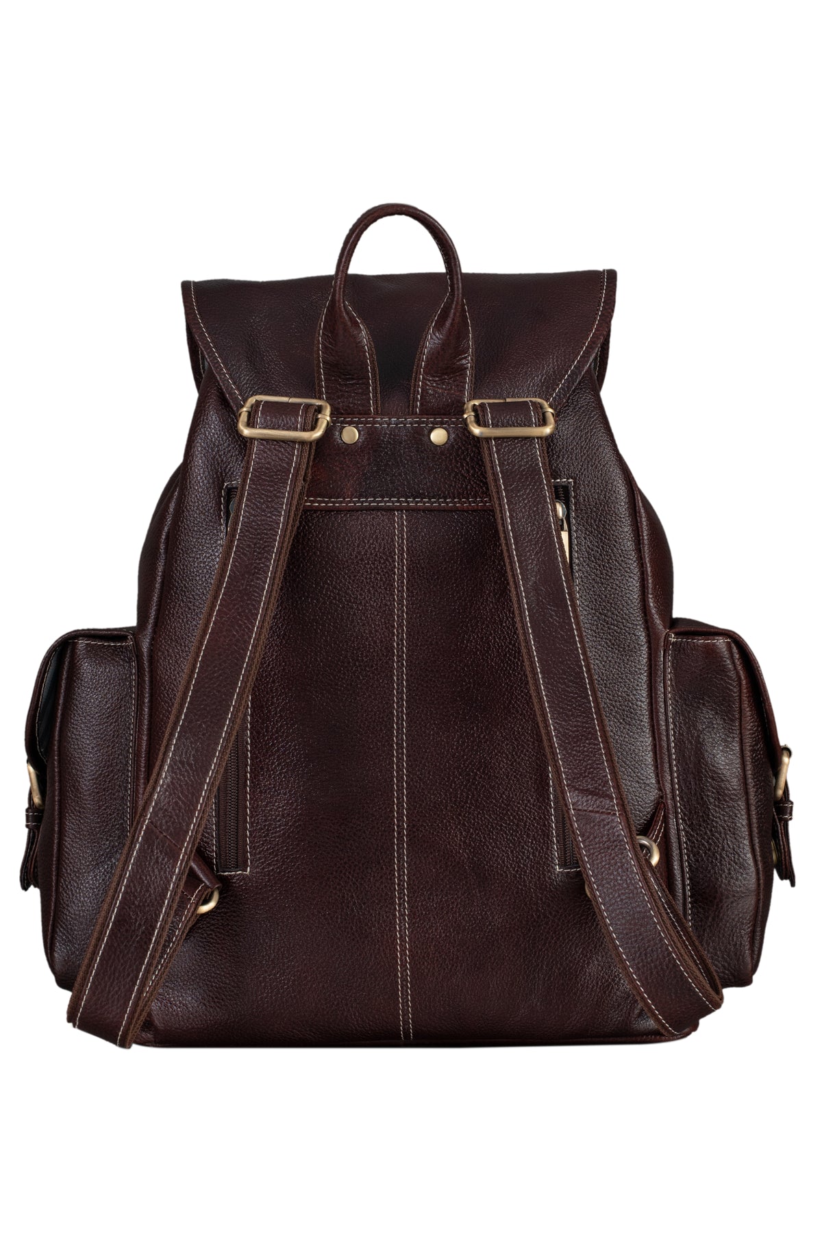 BRAND LEATHER Genuine Leather 15.6 inch Laptop Backpack Casual Daypack for Travel Business Outdoor and More Unisex