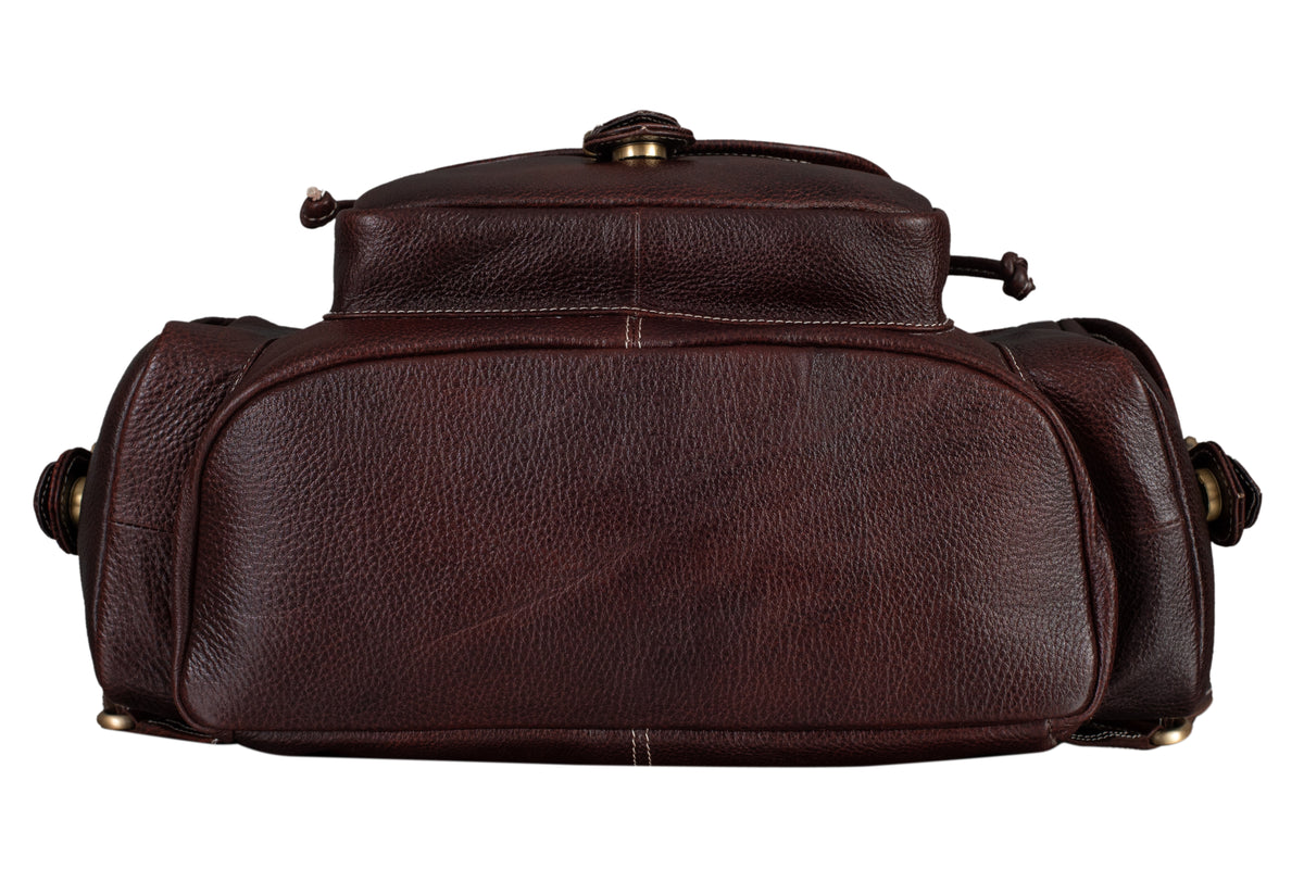 BRAND LEATHER Genuine Leather 15.6 inch Laptop Backpack Casual Daypack for Travel Business Outdoor and More Unisex