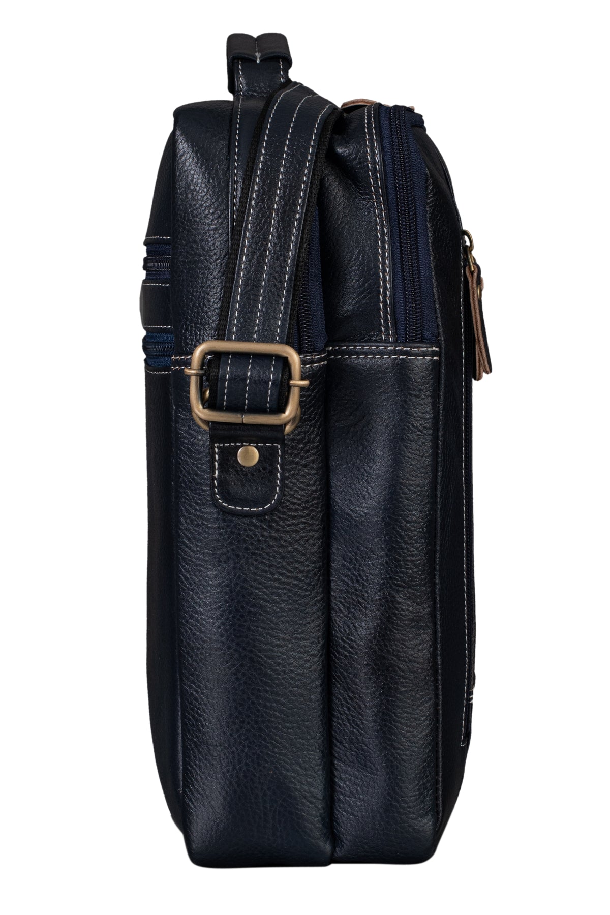 BRAND LEATHER Men's Genuine Leather Sling Chest Bag Cross Body Shoulder Daypacks For 10.5 Inches iPad