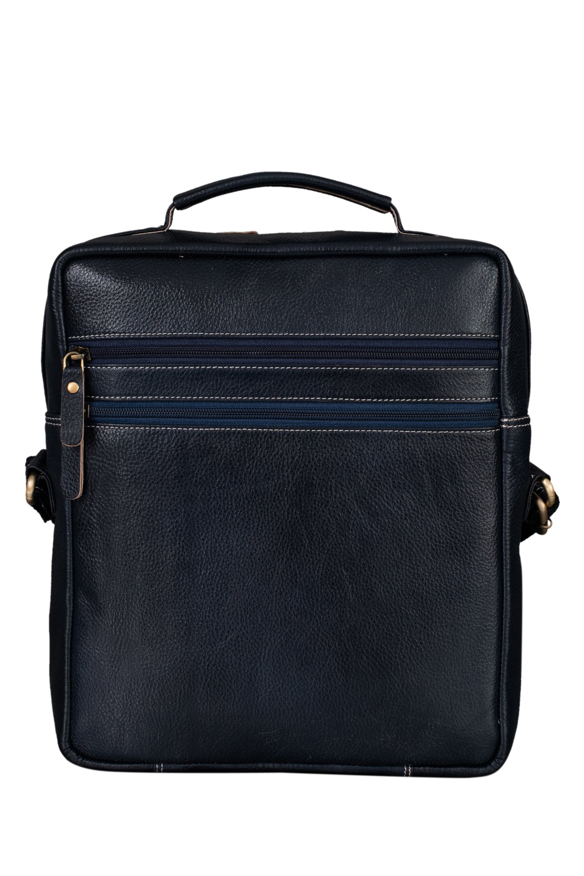 BRAND LEATHER Men's Genuine Leather Sling Chest Bag Cross Body Shoulder Daypacks For 10.5 Inches iPad