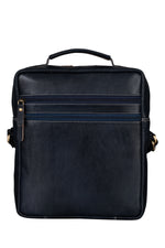 BRAND LEATHER Men's Genuine Leather Sling Chest Bag Cross Body Shoulder Daypacks For 10.5 Inches iPad