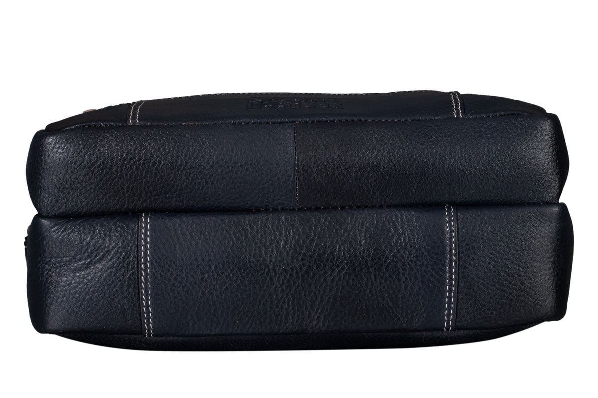 BRAND LEATHER Men's Genuine Leather Sling Chest Bag Cross Body Shoulder Daypacks For 10.5 Inches iPad