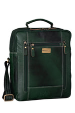 BRAND LEATHER Men's Genuine Leather Sling Chest Bag Cross Body Shoulder Daypacks For 10.5 Inches iPad