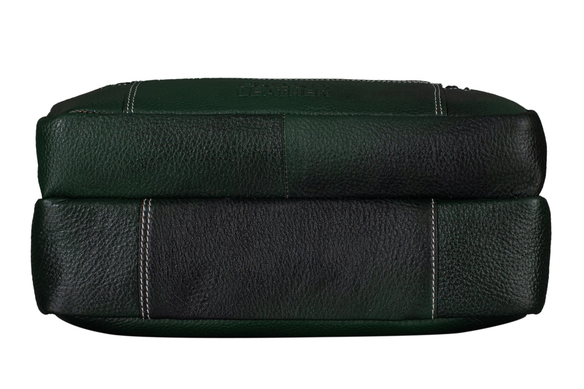 BRAND LEATHER Men's Genuine Leather Sling Chest Bag Cross Body Shoulder Daypacks For 10.5 Inches iPad