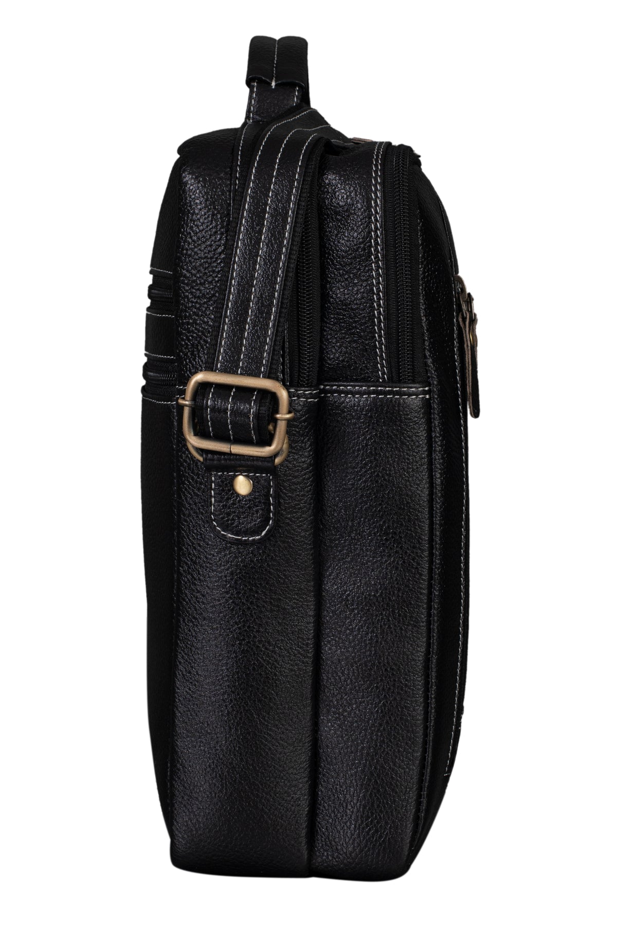 BRAND LEATHER Men's Genuine Leather Sling Chest Bag Cross Body Shoulder Daypacks For 10.5 Inches iPad