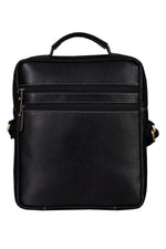 BRAND LEATHER Men's Genuine Leather Sling Chest Bag Cross Body Shoulder Daypacks For 10.5 Inches iPad