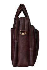 Genuine Leather Laptop Bag for Men - Office Bag, Brown - Fits Up to 16-inch Laptop/MacBook - Shoulder Bag/Hand Bag