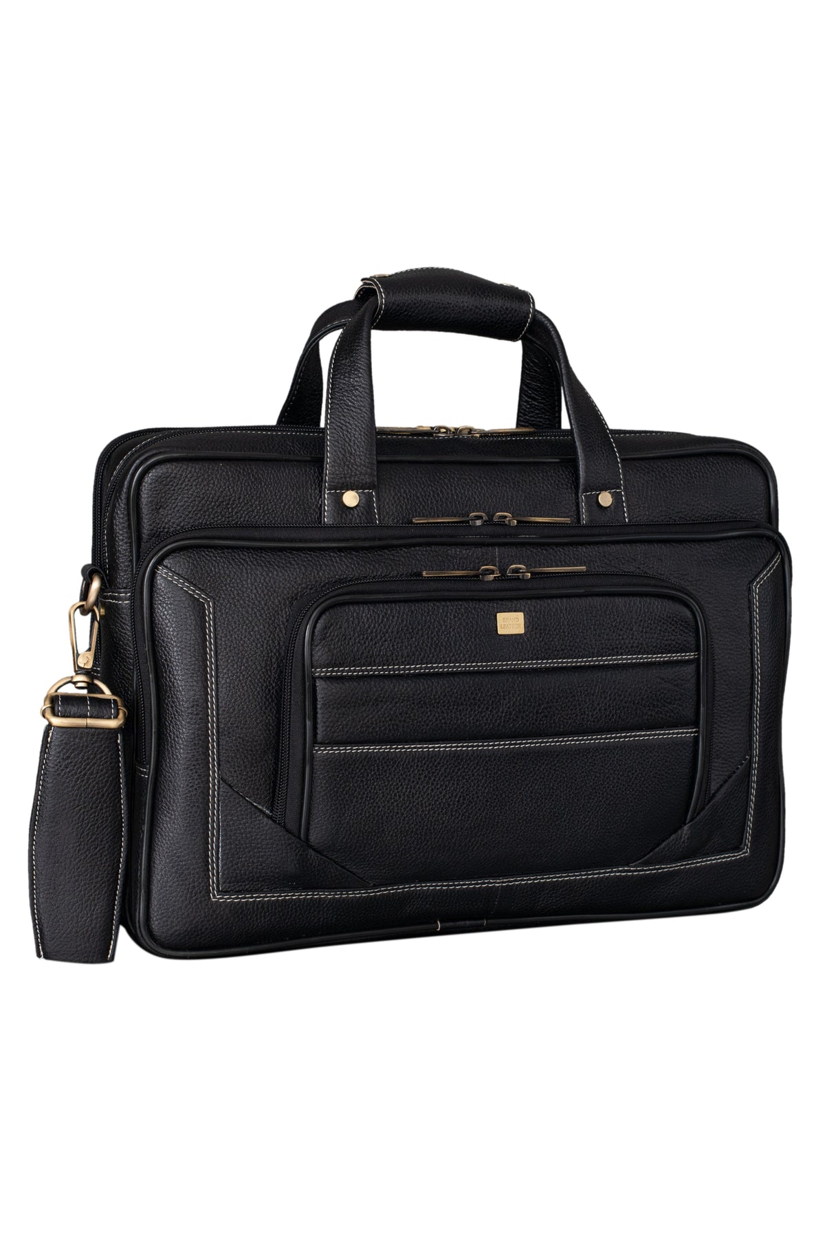 Genuine Leather Laptop Bag for Men - Office Bag, Brown - Fits Up to 16-inch Laptop/MacBook - Shoulder Bag/Hand Bag