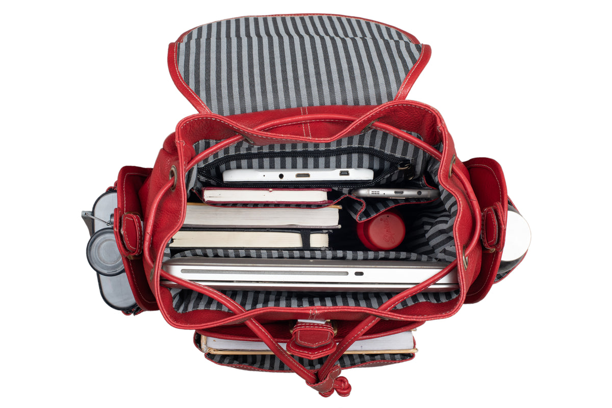 BRAND LEATHER Genuine Leather 15.6 inch Laptop Backpack Casual Daypack for Travel Business Outdoor and More Unisex