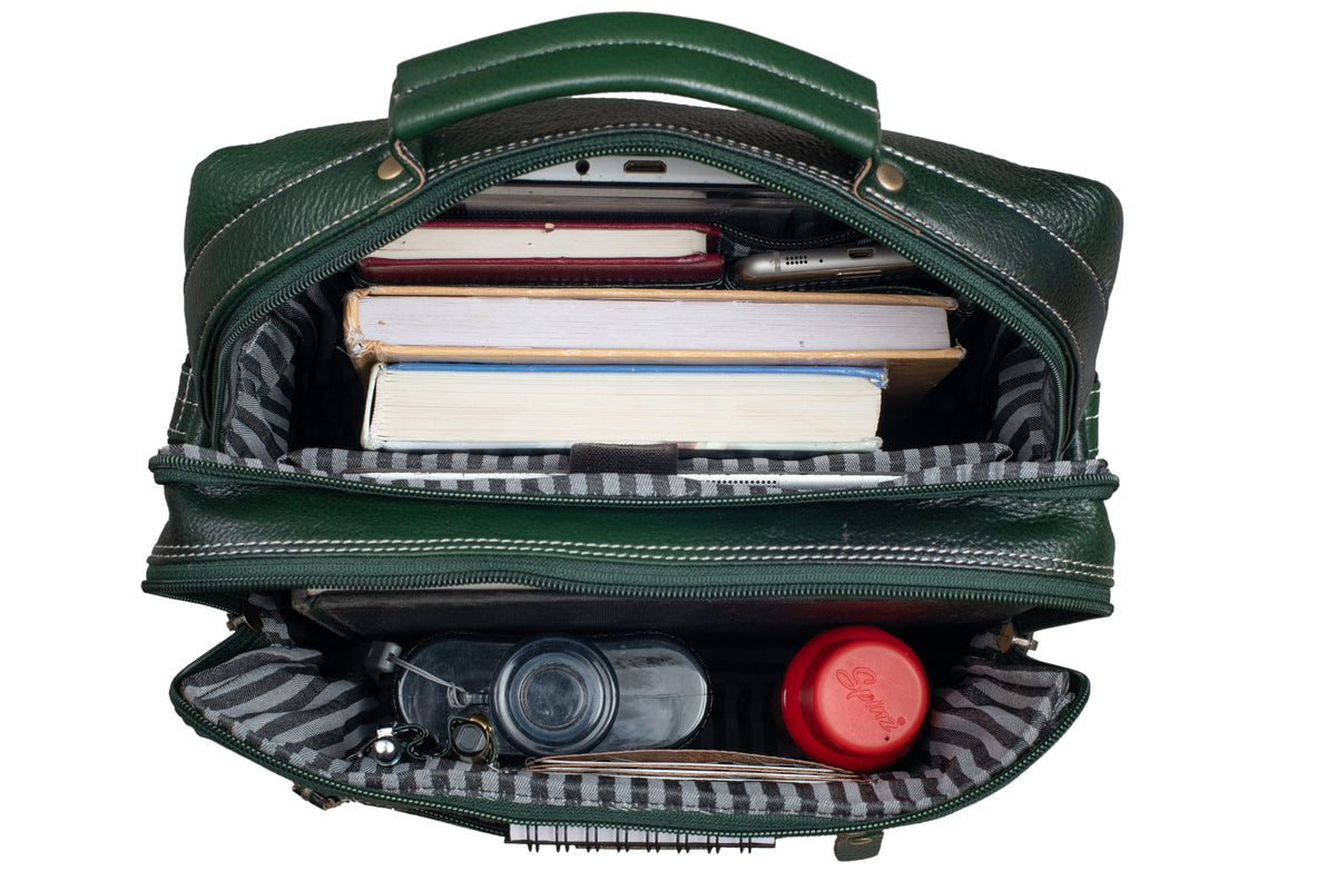 BRAND LEATHER Men's Genuine Leather Sling Chest Bag Cross Body Shoulder Daypacks For 10.5 Inches iPad