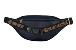 BRAND LEATHER Genuine Leather Stylish Waist Bag Elegant Style Travel Pouch Passport Holder with Adjustable Strap