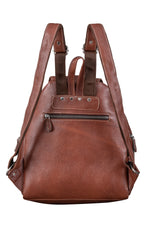 BRAND LEATHER Genuine Leather Stylish Women's Backpack Use for College|School|Office|Travel