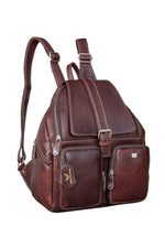 BRAND LEATHER Genuine Leather Stylish Women's Backpack Use for College|School|Office|Travel