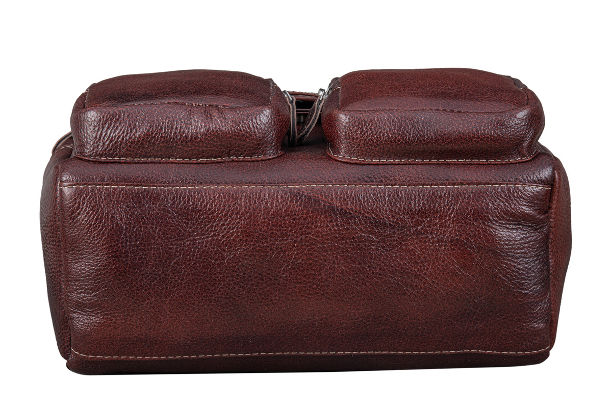 BRAND LEATHER Genuine Leather Stylish Women's Backpack Use for College|School|Office|Travel