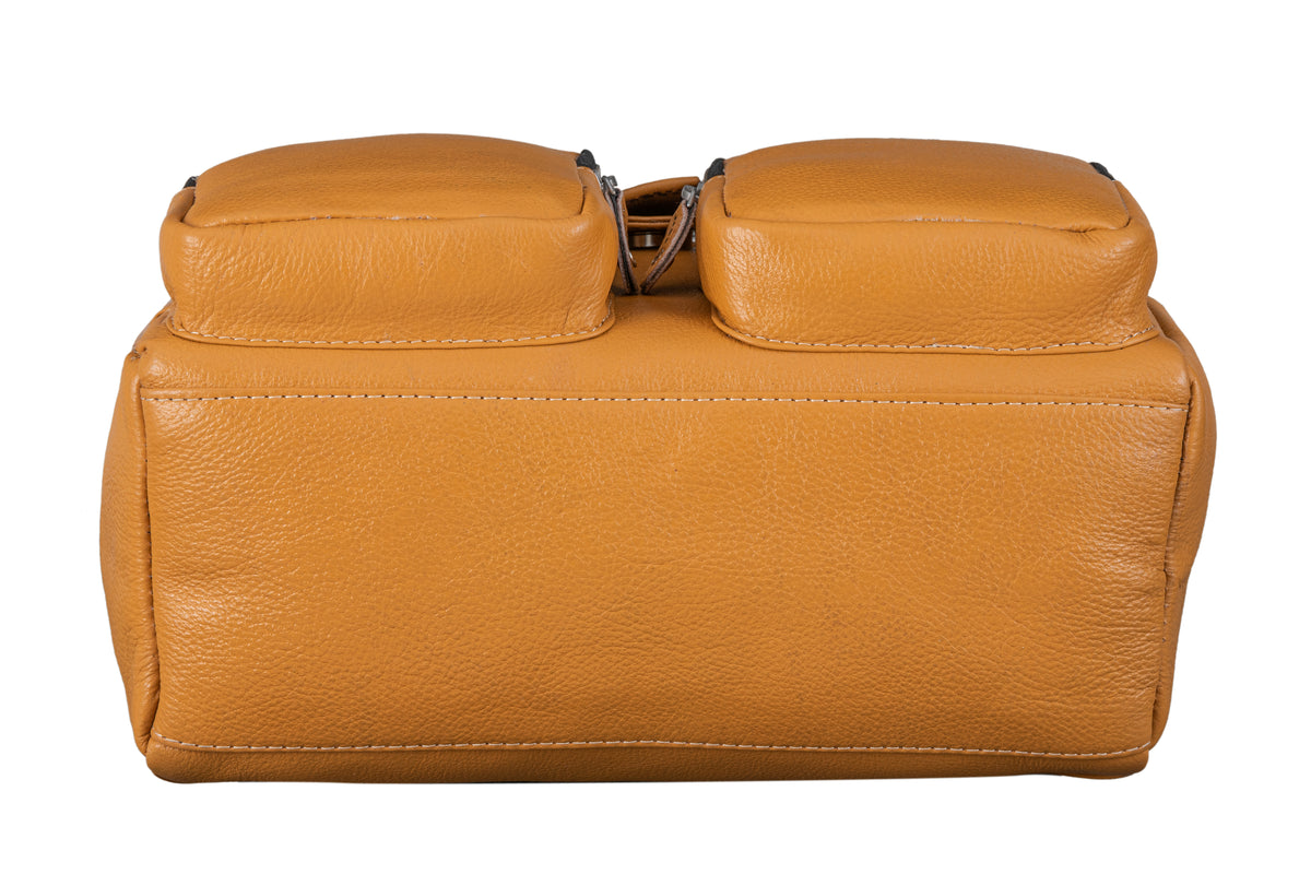 BRAND LEATHER Genuine Leather Stylish Women's Backpack Use for College|School|Office|Travel