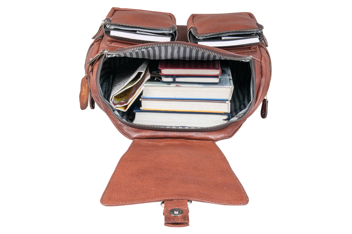 BRAND LEATHER Genuine Leather Stylish Women's Backpack Use for College|School|Office|Travel