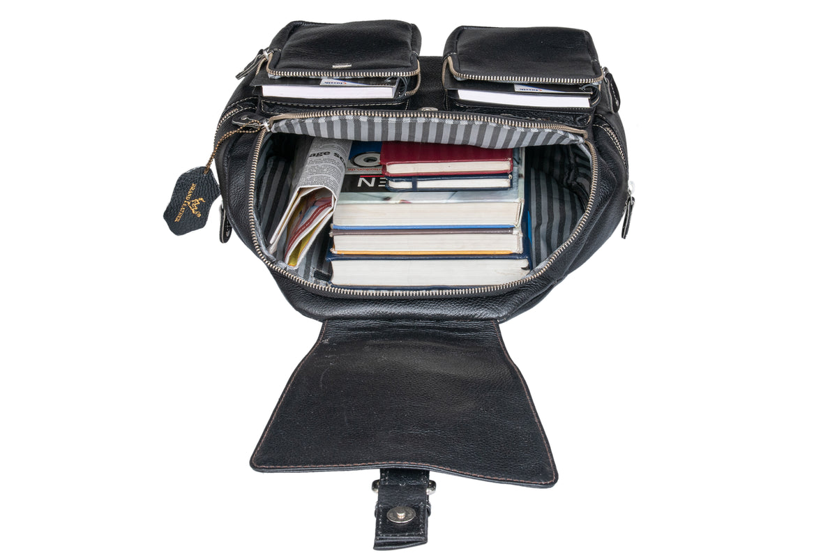 BRAND LEATHER Genuine Leather Stylish Women's Backpack Use for College|School|Office|Travel