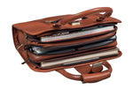 BRAND LEATHER Genuine Leather Laptop Bag for Men - Office Bag, Brown - Fits Up to 14/15.6/16 Inch Laptop/MacBook - Laptop Messenger Bag/Side Shoulder Bag with Adjustable Strap - 1 Year Warranty