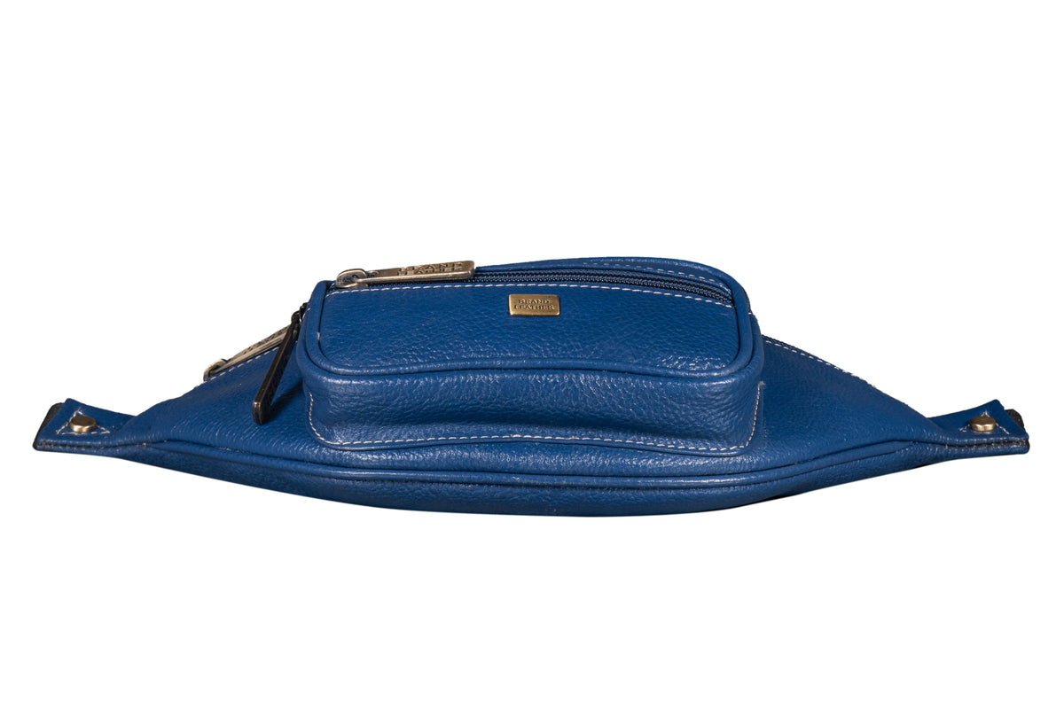 BRAND LEATHER Stylish Genuine Leather Waist Bag Elegant Style Travel Pouch Passport Holder with Adjustable Strap for Multipurpose Use