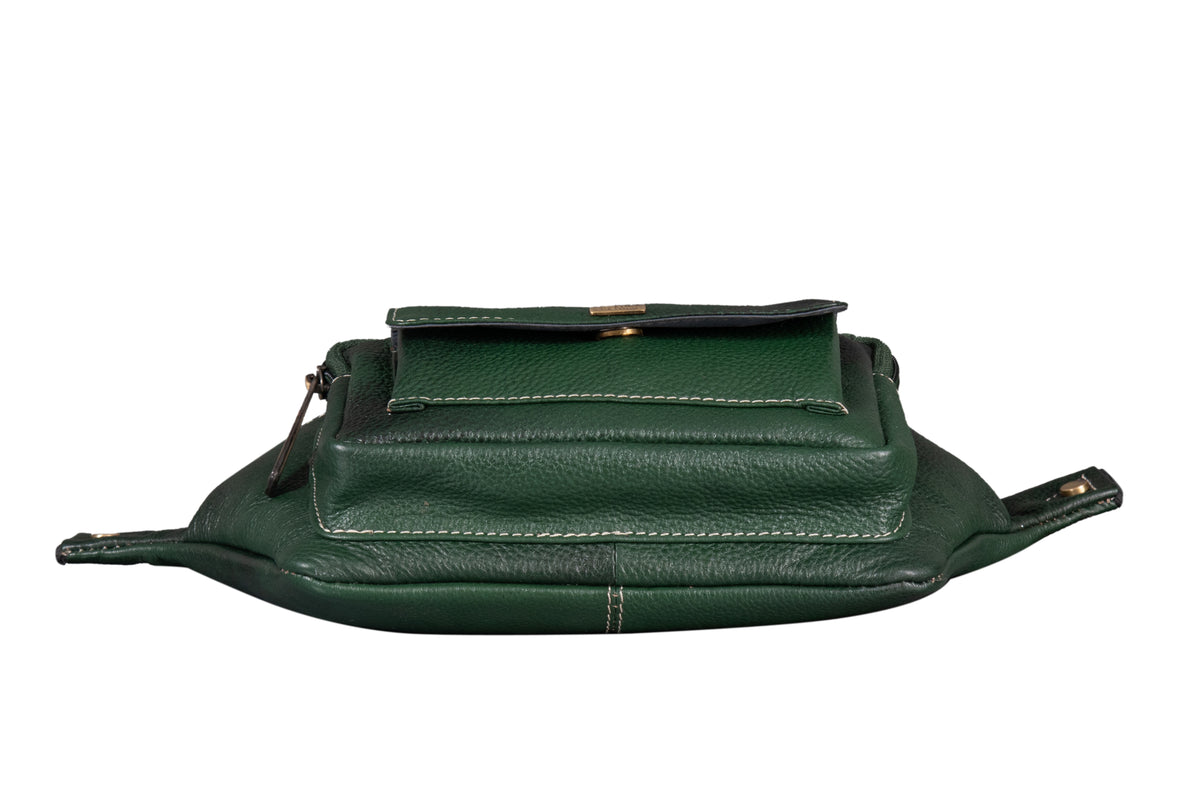 BRAND LEATHER Stylish Genuine Leather Waist Bag Elegant Style Travel Pouch Passport Holder with Adjustable Strap for Multipurpose Use