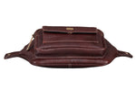 BRAND LEATHER Stylish Genuine Leather Waist Bag Elegant Style Travel Pouch Passport Holder with Adjustable Strap for Multipurpose Use