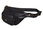 BRAND LEATHER Stylish Genuine Leather Waist Bag Elegant Style Travel Pouch Passport Holder with Adjustable Strap for Multipurpose Use