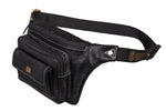 BRAND LEATHER Stylish Genuine Leather Waist Bag Elegant Style Travel Pouch Passport Holder with Adjustable Strap for Multipurpose Use