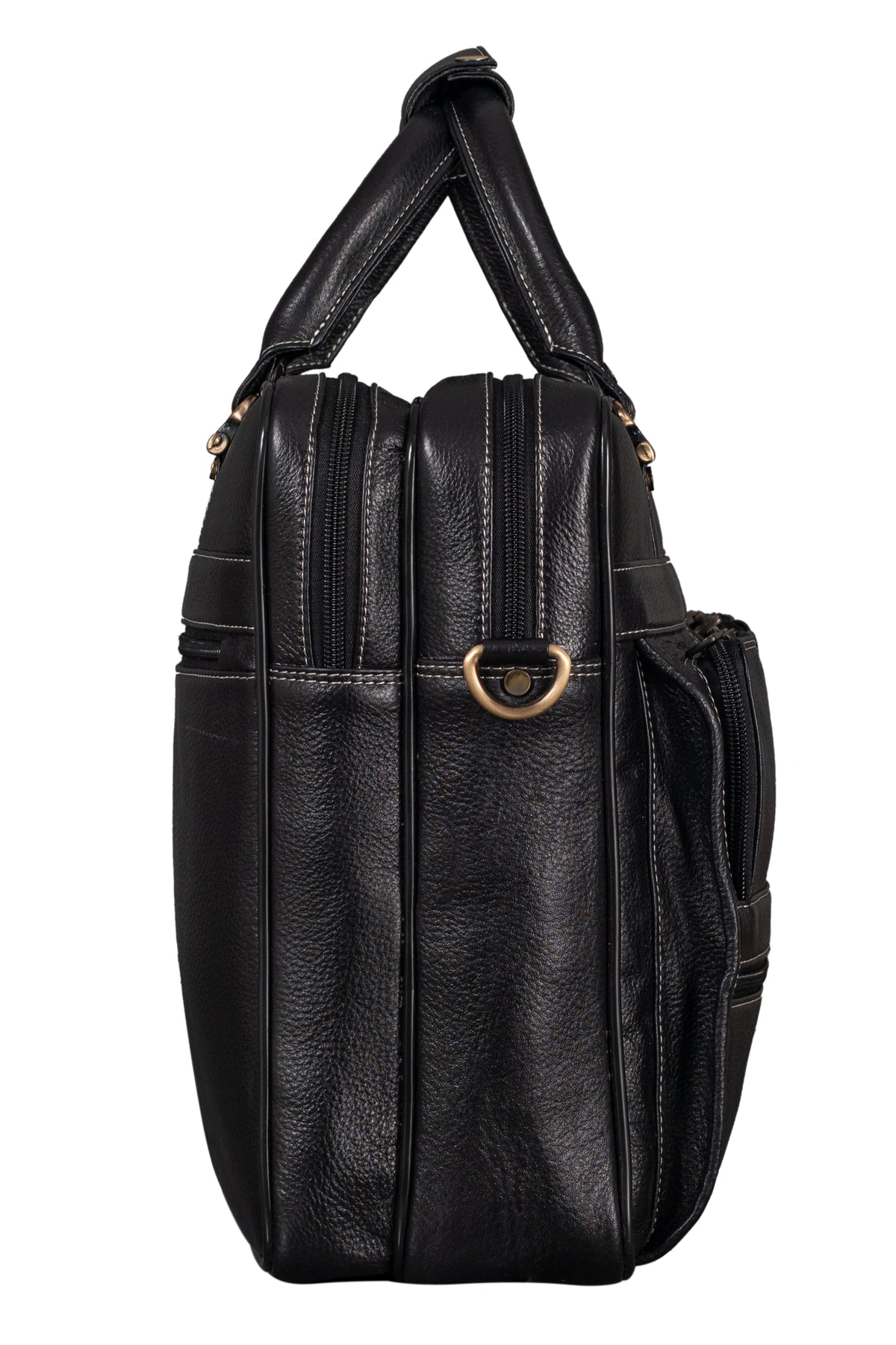 BRAND LEATHER Genuine Leather Laptop Bag for Men/Office Bag for Men, Brown | Fits Upto 16 Inch Laptop/MacBook | Handbags with Shoulder Straps | Leather Bag for Men | Trolley Strap in Laptop Bag