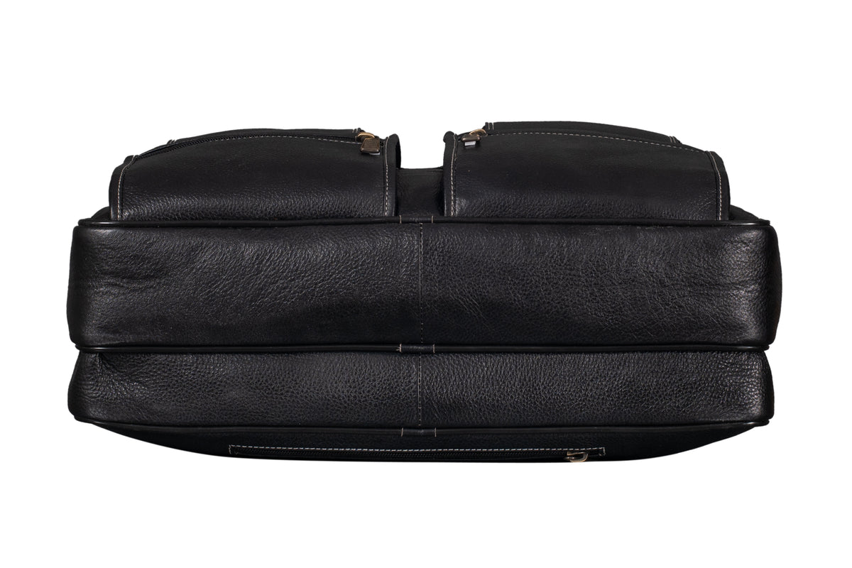 BRAND LEATHER Genuine Leather Laptop Bag for Men/Office Bag for Men, Brown | Fits Upto 16 Inch Laptop/MacBook | Handbags with Shoulder Straps | Leather Bag for Men | Trolley Strap in Laptop Bag