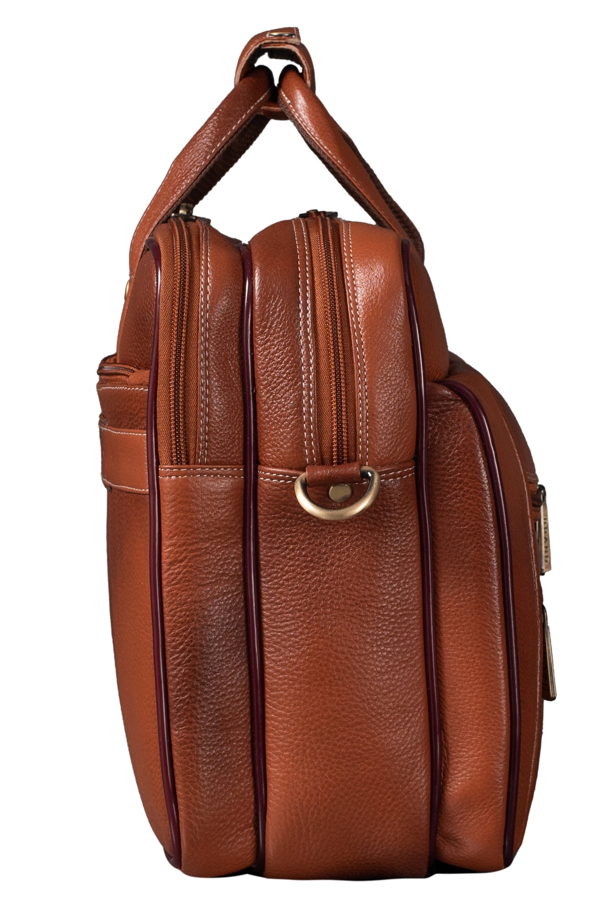 Genuine Leather Laptop Bag for Men - Office Bag, Brown - Fits Up to 16-inch Laptop/MacBook - Shoulder Bag/Hand Bag