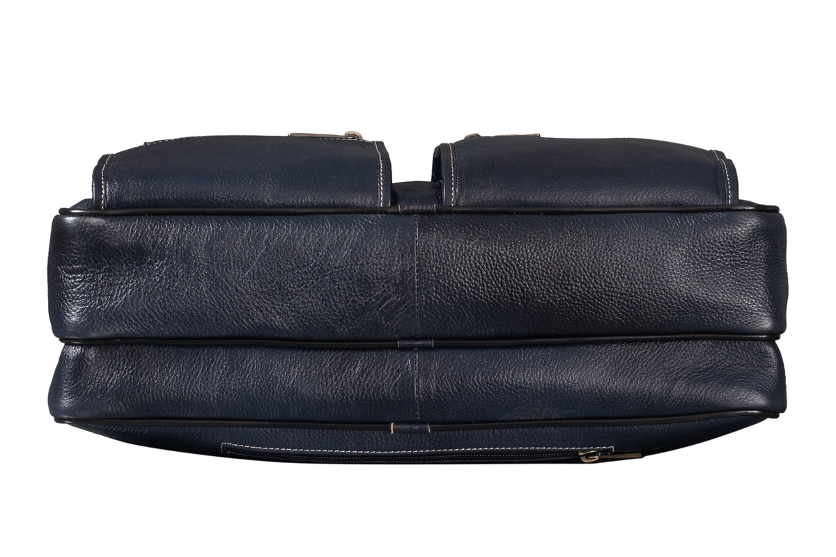 BRAND LEATHER Genuine Leather Laptop Bag for Men/Office Bag for Men, Brown | Fits Upto 16 Inch Laptop/MacBook | Handbags with Shoulder Straps | Leather Bag for Men | Trolley Strap in Laptop Bag