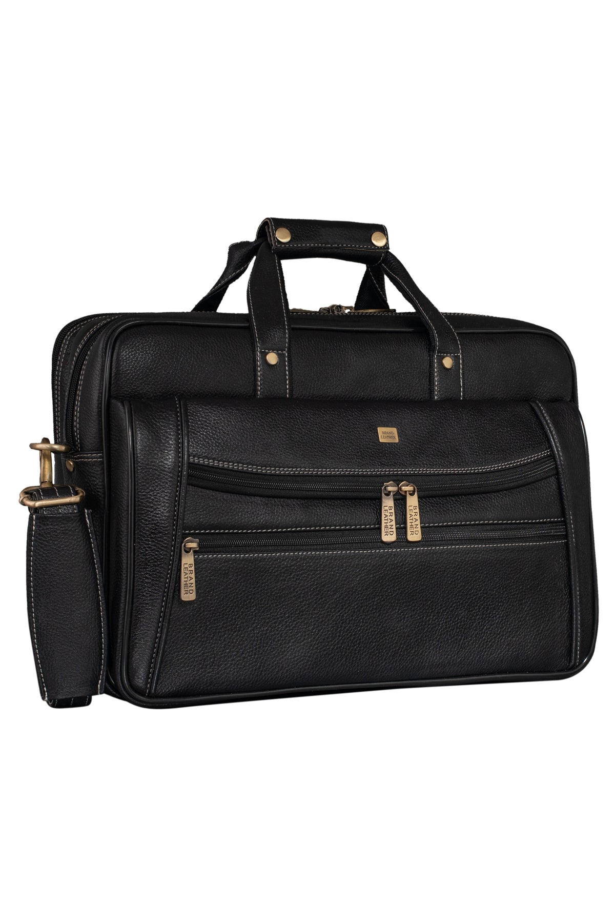 Genuine Leather Laptop Bag for Men - Office Bag, Brown - Fits Up to 16-inch Laptop/MacBook - Shoulder Bag/Hand Bag