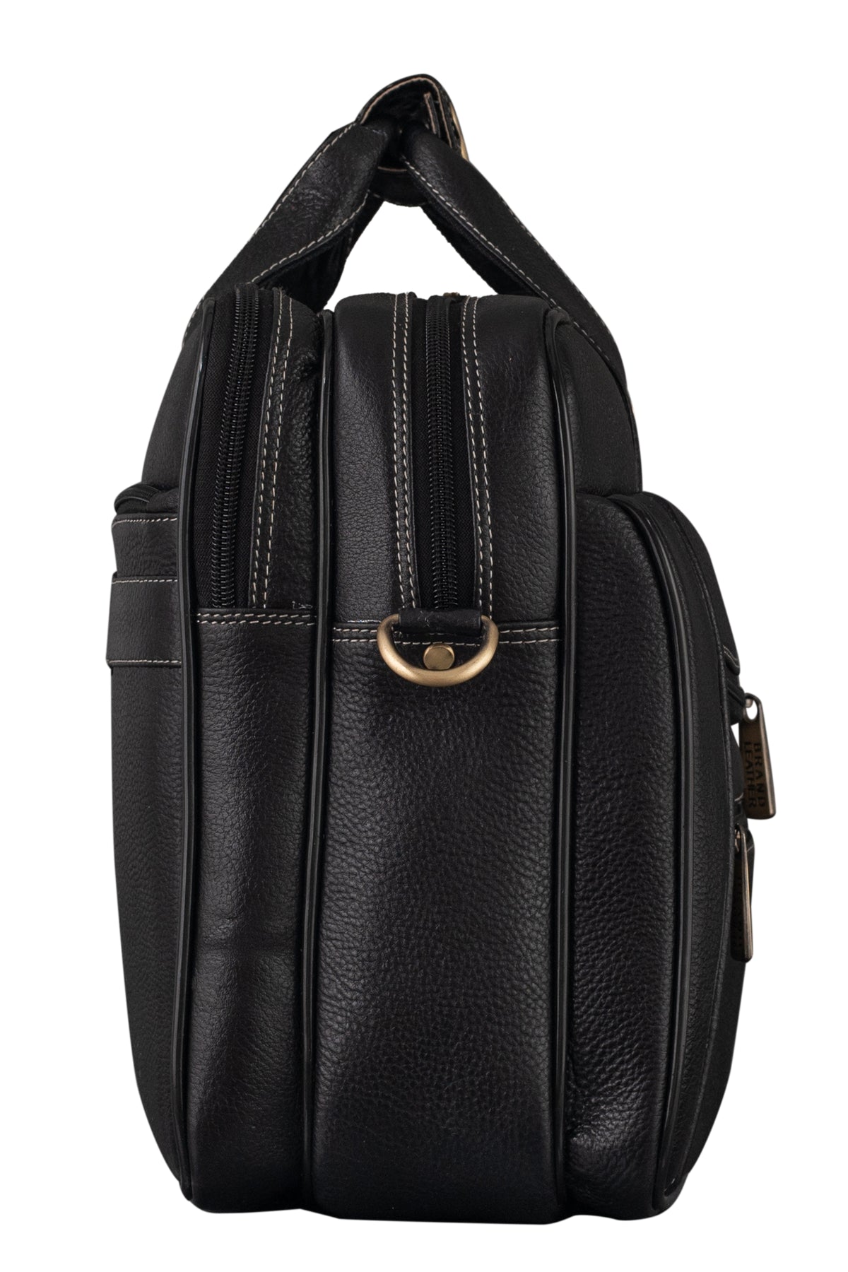 Genuine Leather Laptop Bag for Men - Office Bag, Brown - Fits Up to 16-inch Laptop/MacBook - Shoulder Bag/Hand Bag