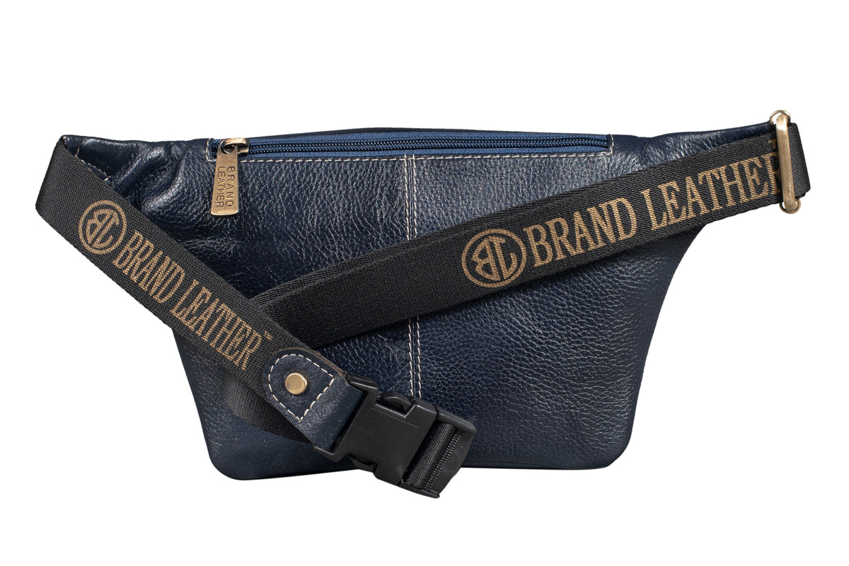 BRAND LEATHER Stylish Genuine Leather Waist Bag Elegant Style Travel Pouch Passport Holder with Adjustable Strap for Multipurpose Use