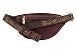 BRAND LEATHER Stylish Genuine Leather Waist Bag Elegant Style Travel Pouch Passport Holder with Adjustable Strap for Multipurpose Use