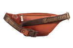BRAND LEATHER Stylish Genuine Leather Waist Bag Elegant Style Travel Pouch Passport Holder with Adjustable Strap for Multipurpose Use
