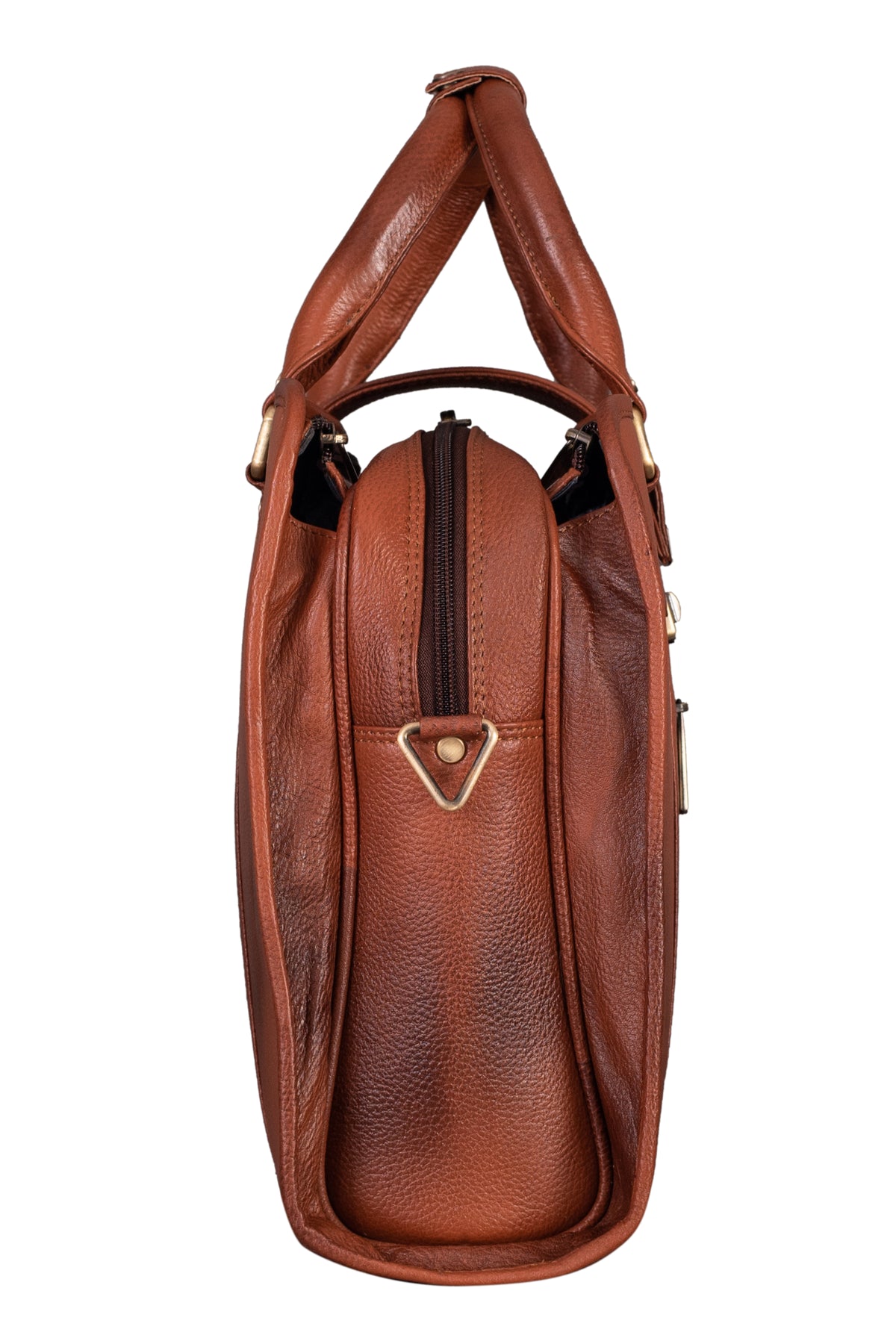 BRAND LEATHER Genuine Leather Laptop Bag for Men - Office Bag, Brown - Fits Up to 14/15.6/16 Inch Laptop/MacBook - Laptop Messenger Bag/Side Shoulder Bag with Adjustable Strap - 1 Year Warranty