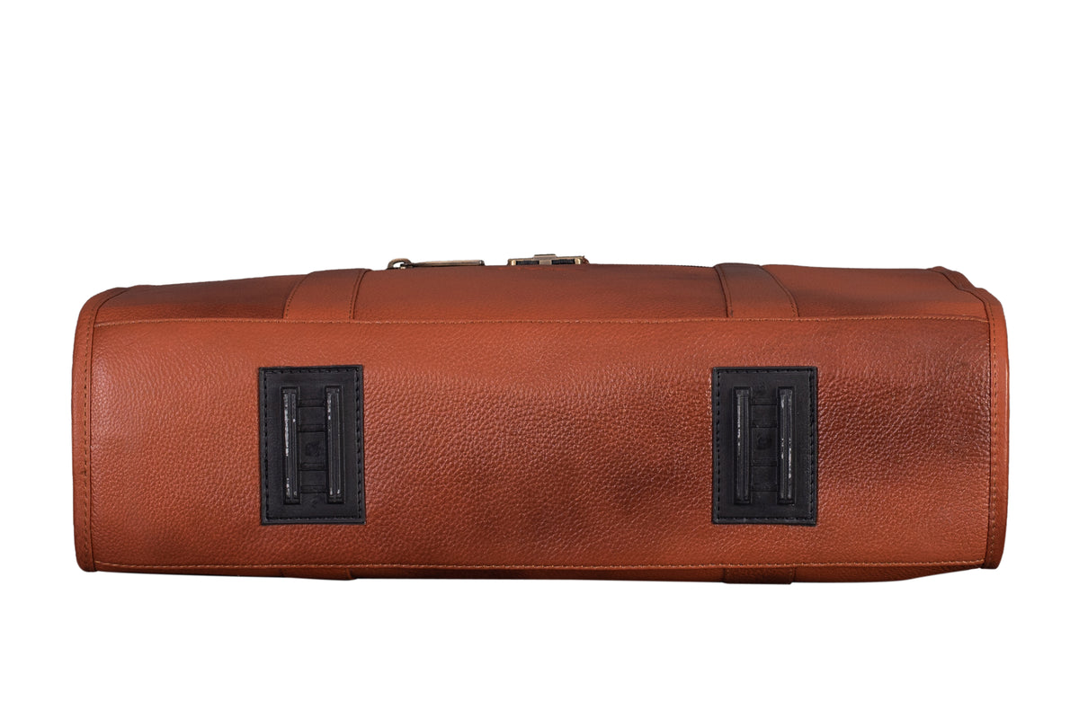 BRAND LEATHER Genuine Leather Laptop Bag for Men - Office Bag, Brown - Fits Up to 14/15.6/16 Inch Laptop/MacBook - Laptop Messenger Bag/Side Shoulder Bag with Adjustable Strap - 1 Year Warranty